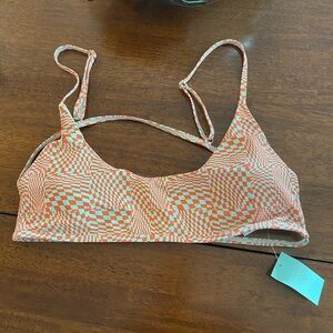 Full tilt nwt swim top size double strap back trippy checkerboard